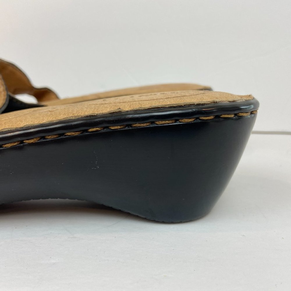 NWOT BORN Brown Leather Slip On Mules Sz 10 M/ W - Picture 2 of 8